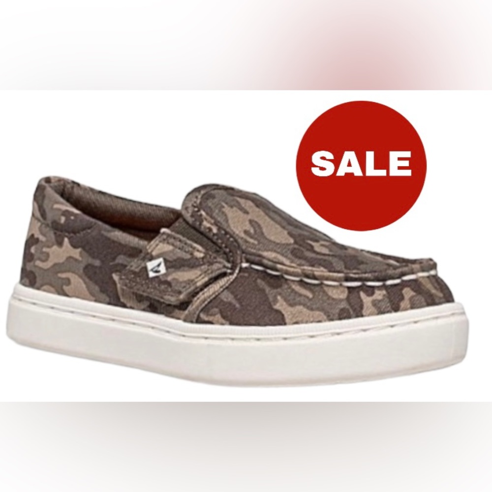 Sperry little Kid's Salty Junior Washable Sneaker/camo